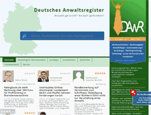 Tablet Screenshot of anwaltsregister.de
